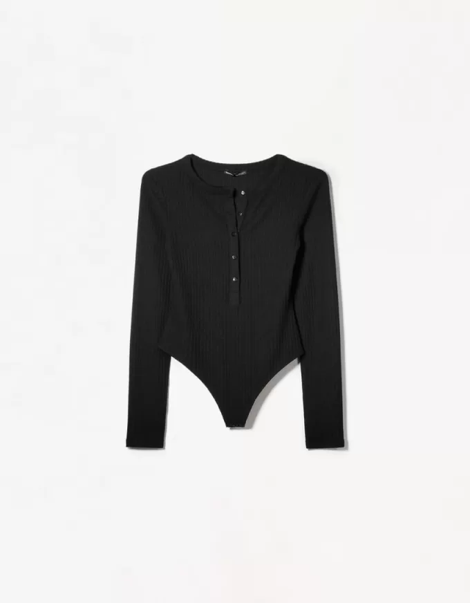 Long sleeve bodysuit with buttons Long sleeve bodysuit with buttons