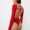 Long sleeve bodysuit with open back Long sleeve bodysuit with open back