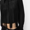 Long sleeve chiffon shirt with fringing Long sleeve chiffon shirt with fringing