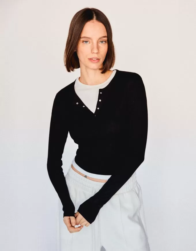 Long sleeve henley T-shirt Long sleeve henley T-shirt