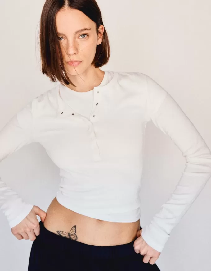 Long sleeve henley T-shirt Long sleeve henley T-shirt