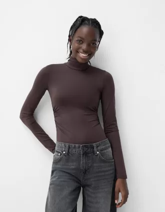 Long sleeve high neck bodysuit