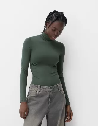 Long sleeve high neck bodysuit