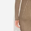 Long sleeve mini ribbed dress