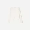 Long sleeve ribbed T-shirt with blonde lace Long sleeve ribbed T-shirt with blonde lace