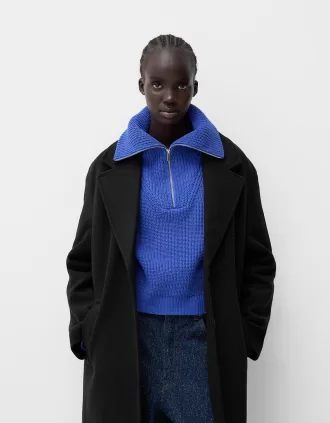 Long soft coat Long soft coat