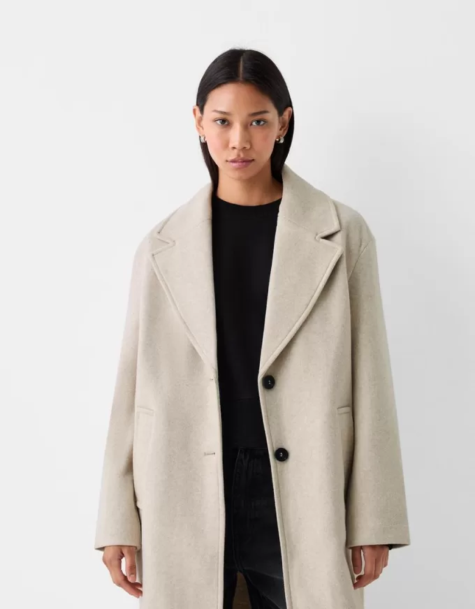 Long soft coat Long soft coat