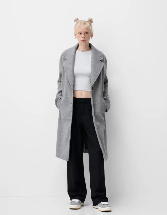 Long soft coat Long soft coat