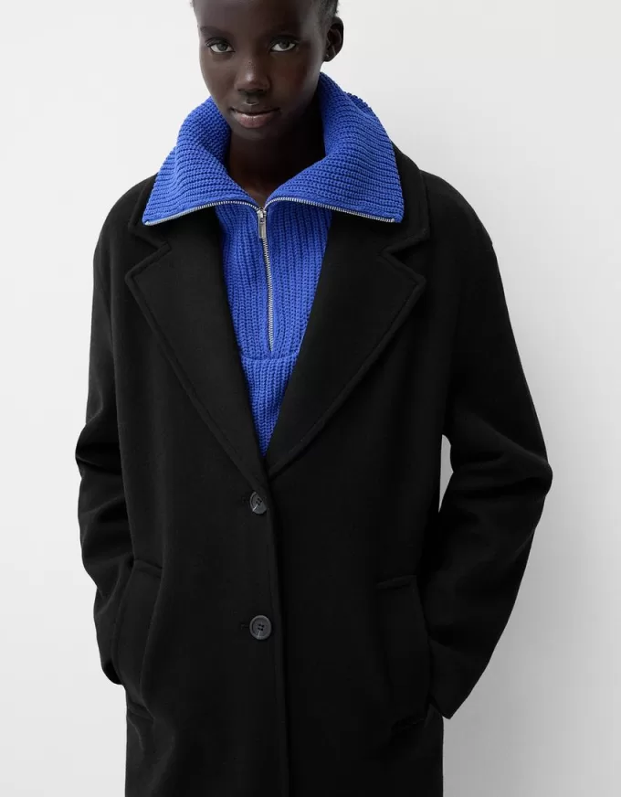 Long soft coat Long soft coat