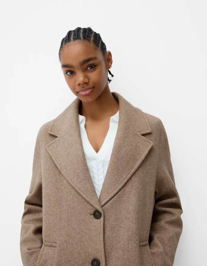 Long soft coat Long soft coat