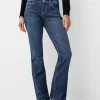 Low-rise boot-cut jeans with embroidery Low-rise boot-cut jeans with embroidery
