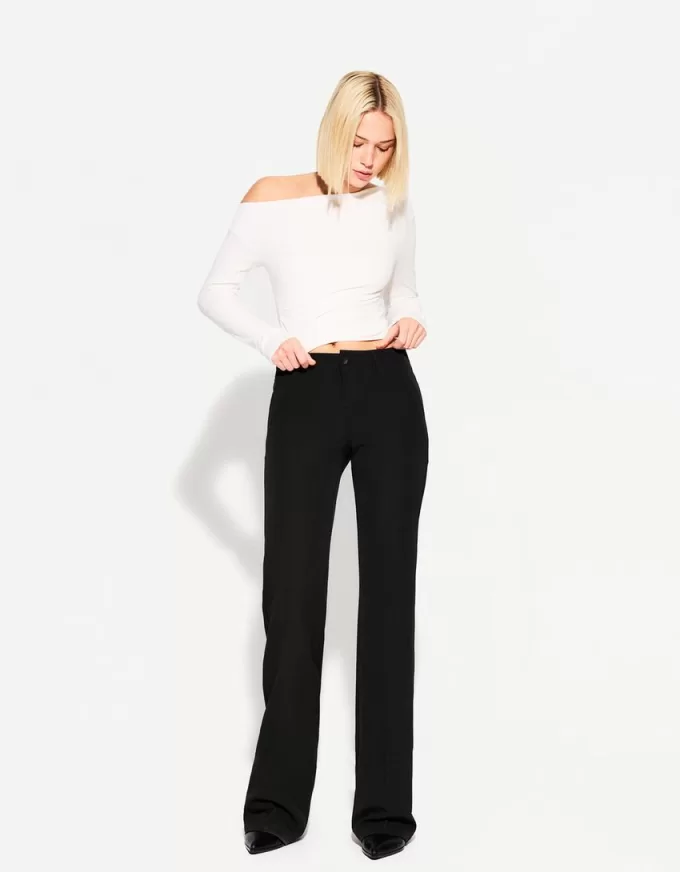 Low-rise boot-cut pants Low-rise boot-cut pants