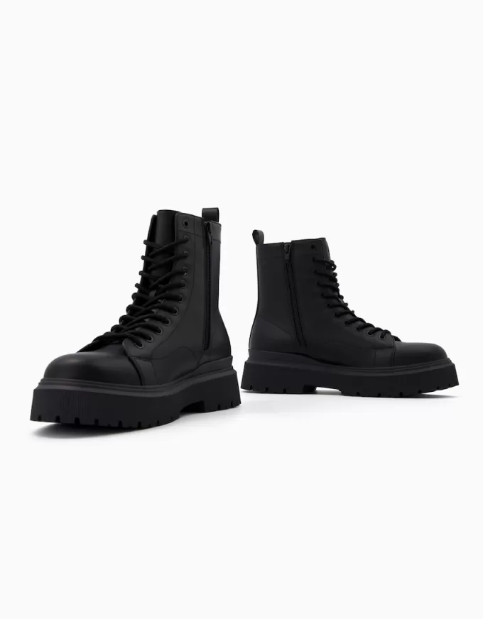 Men’s track sole lace-up ankle boots Men’s track sole lace-up ankle boots