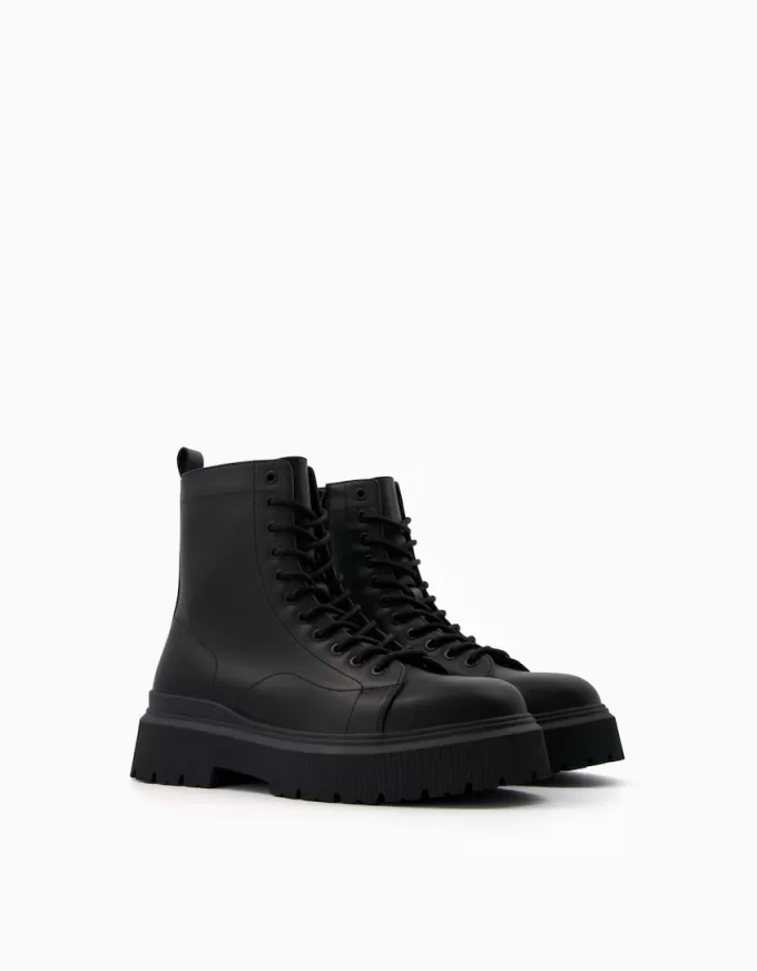 Men’s track sole lace-up ankle boots Men’s track sole lace-up ankle boots