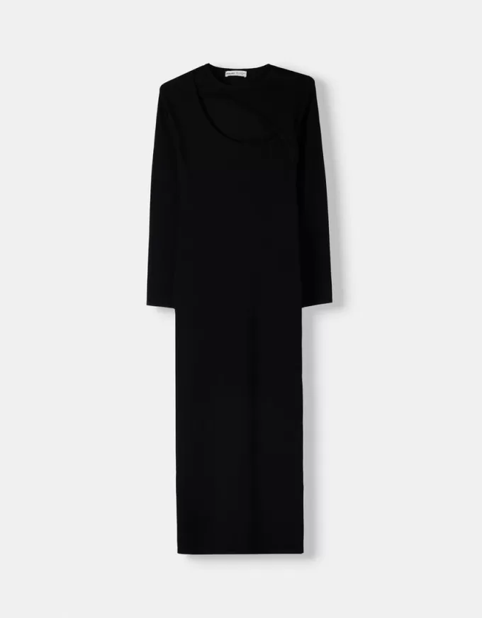 Midi dress with cut-out detail Midi dress with cut-out detail