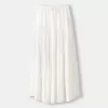 Midi skirt with elastic waist