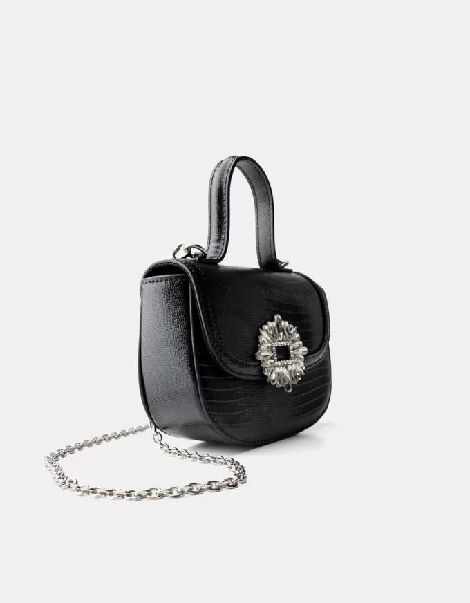 Minaudière with rhinestone clasp Minaudière with rhinestone clasp