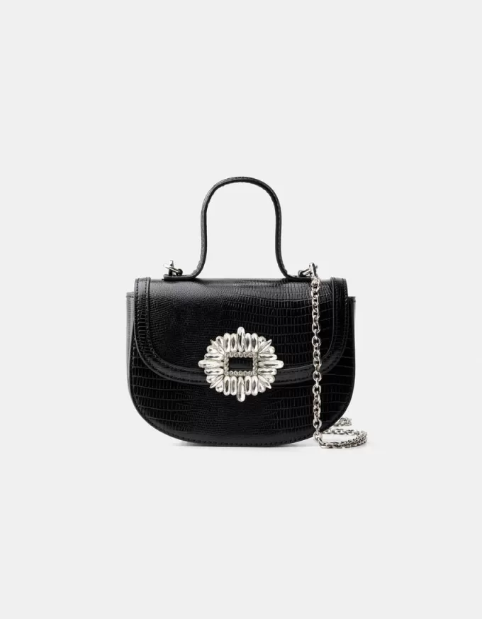 Minaudière with rhinestone clasp Minaudière with rhinestone clasp