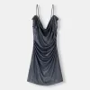 Mini dress with shiny straps Mini dress with shiny straps