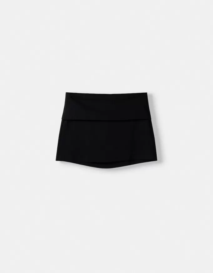 Mini fold-over-waist skirt Mini fold-over-waist skirt