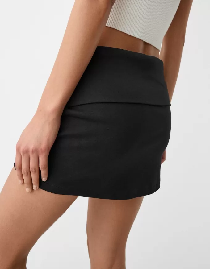 Mini fold-over-waist skirt Mini fold-over-waist skirt
