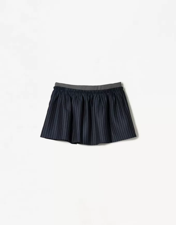 Mini skirt with contrast waist Mini skirt with contrast waist