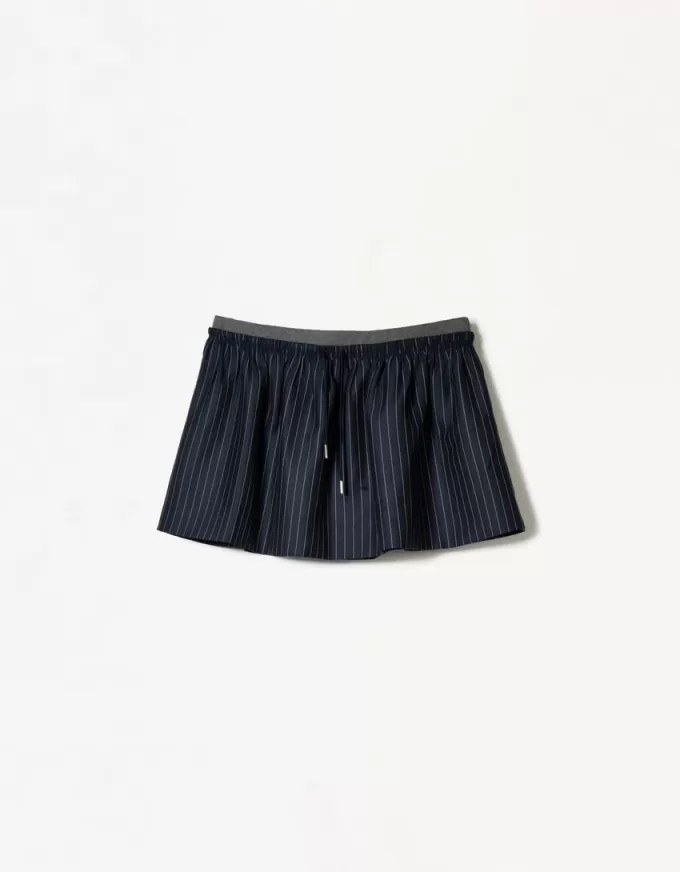 Mini skirt with contrast waist Mini skirt with contrast waist