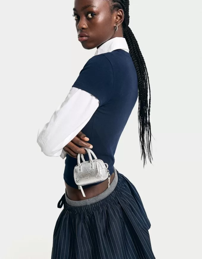 Mini skirt with contrast waist Mini skirt with contrast waist