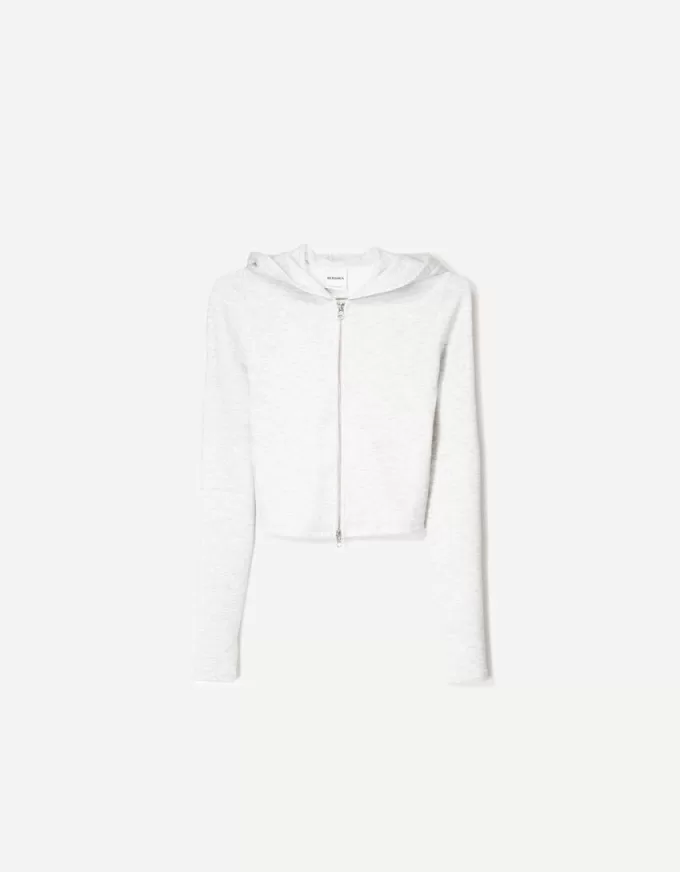 Modal zip-up hooded sweatshirt Modal zip-up hooded sweatshirt