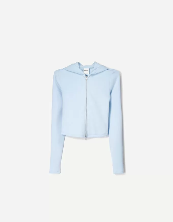 Modal zip-up hooded sweatshirt Modal zip-up hooded sweatshirt