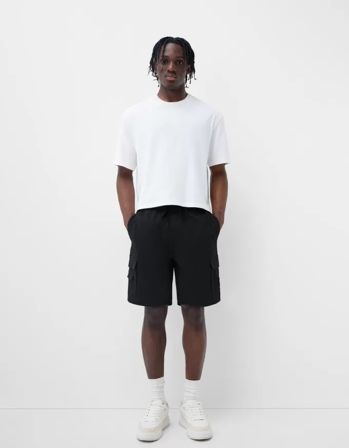 Multi-cargo technical Bermuda shorts