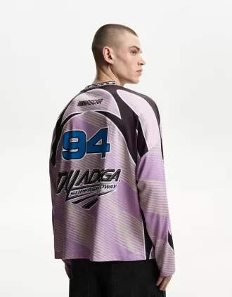 Nascar print long sleeve T-shirt