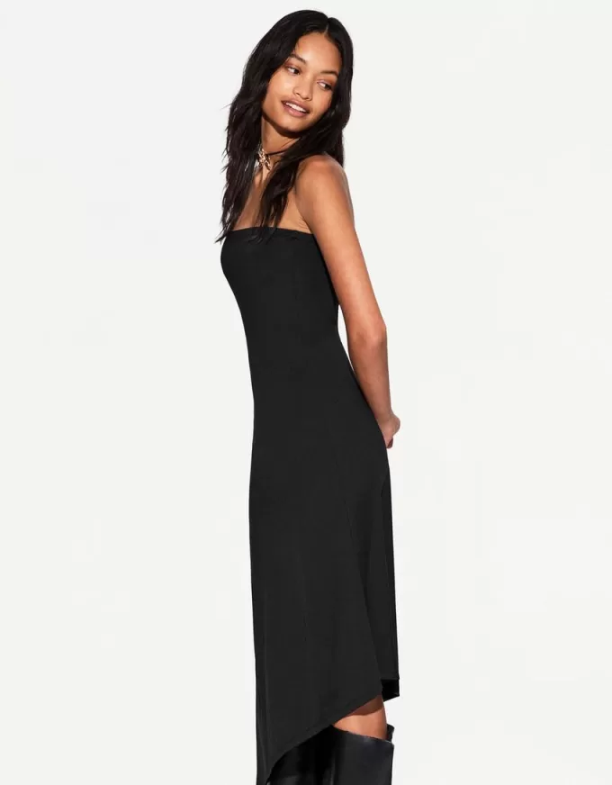 Off-the-shoulder asymmetric midi dress Off-the-shoulder asymmetric midi dress