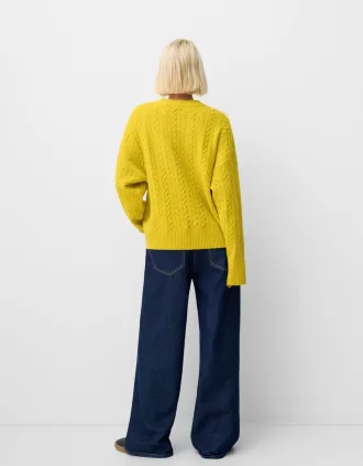 Oversize cable-knit sweater