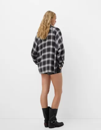 Oversize check shirt