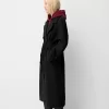 Oversize felt texture trench coat