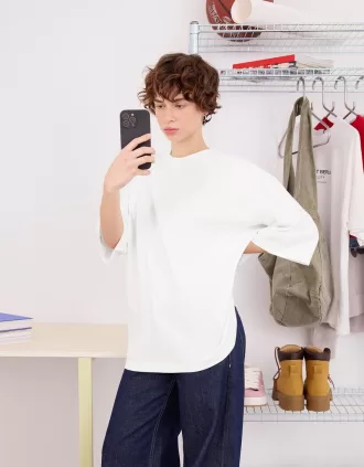 Oversize short sleeve heavy cotton T-shirt