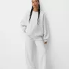 Oversize sweatshirt with side pockets Oversize sweatshirt with side pockets
