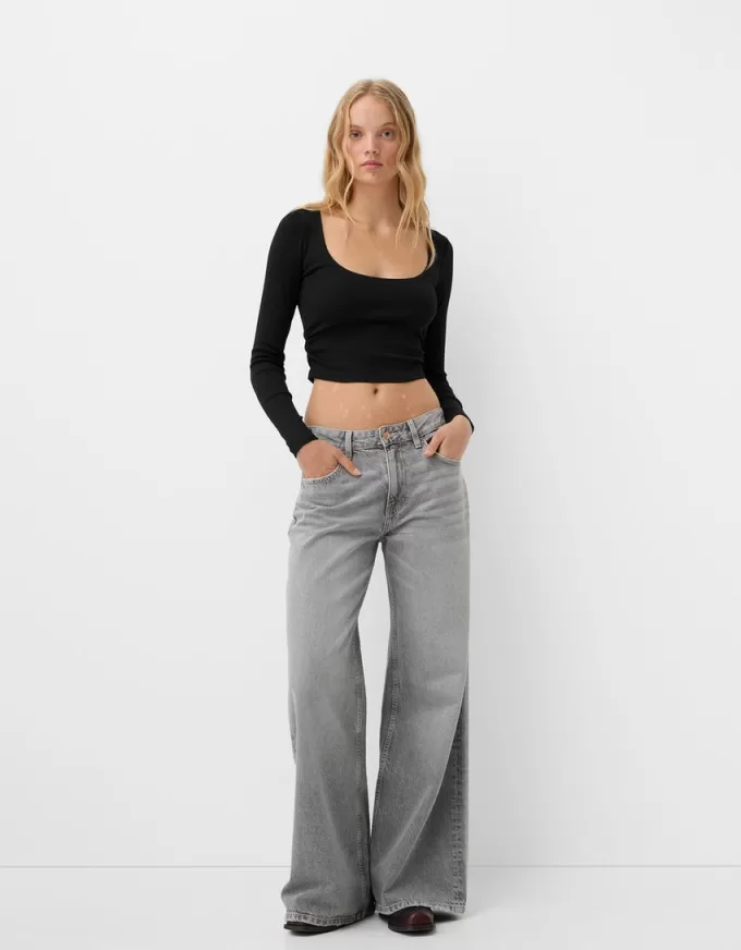 Pack of 2 long sleeve scoop neck T-shirts