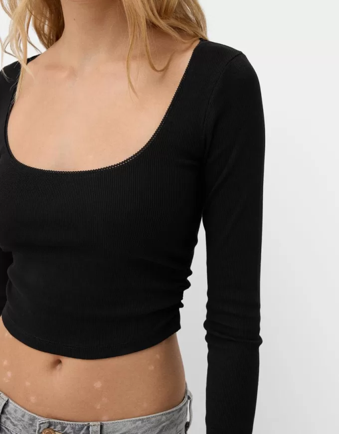 Pack of 2 long sleeve scoop neck T-shirts