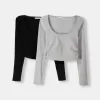 Pack of 2 long sleeve scoop neck T-shirts