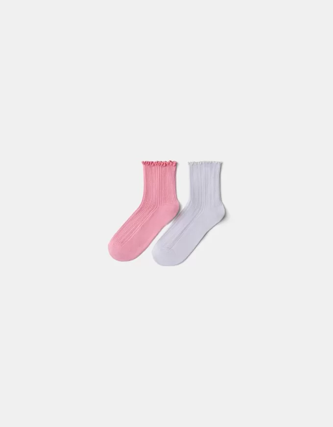 Pack of 2 pointelle socks Pack of 2 pointelle socks