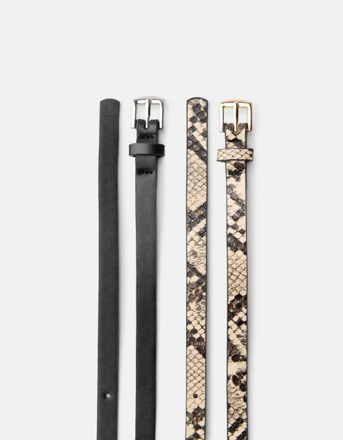 Pack of 2 thin belts Pack of 2 thin belts