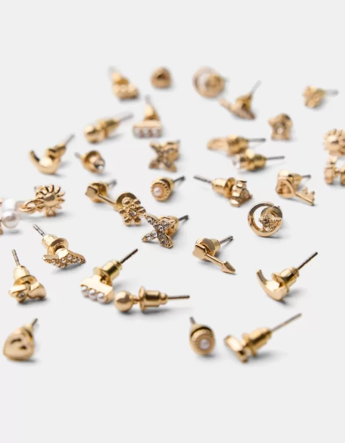 Pack of 20 rhinestone earrings