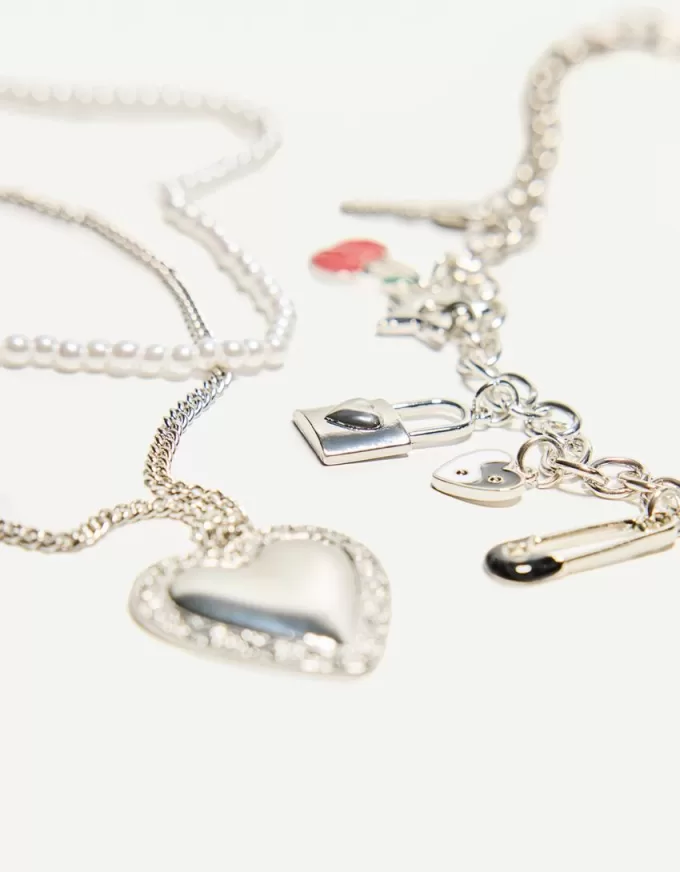 Pack of 3 pendant necklaces