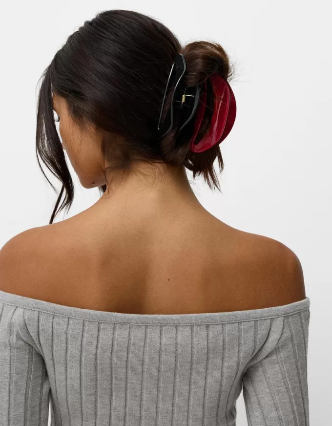 Pack of 3 tortoiseshell-effect hair clips Pack of 3 tortoiseshell-effect hair clips