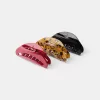 Pack of 3 tortoiseshell-effect hair clips Pack of 3 tortoiseshell-effect hair clips