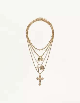 Pack of 4 pendant necklaces