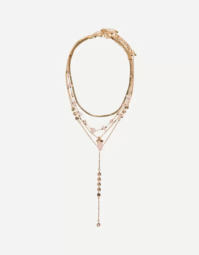 Pack of 4 pendant necklaces