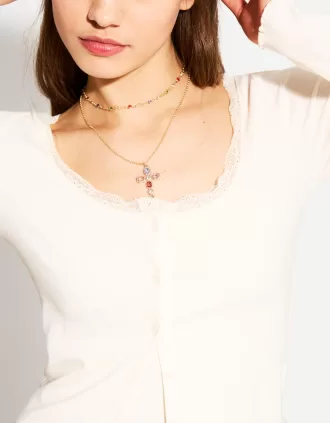 Pack of 4 pendant necklaces